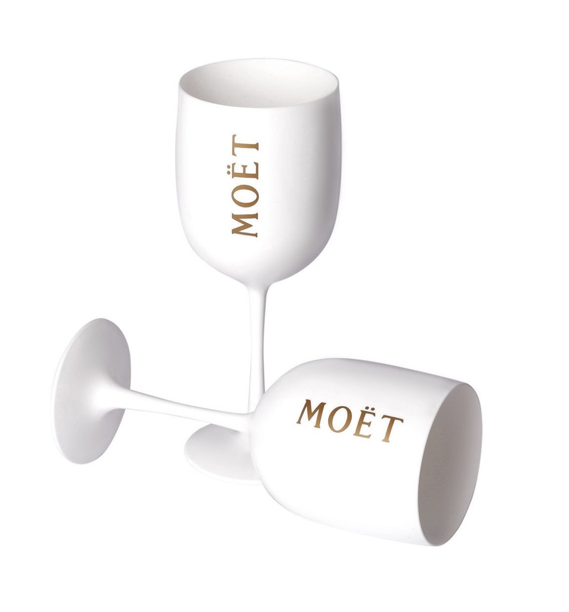 Moët & Chandon White Plastic Champagne Glasses Quantity 2 